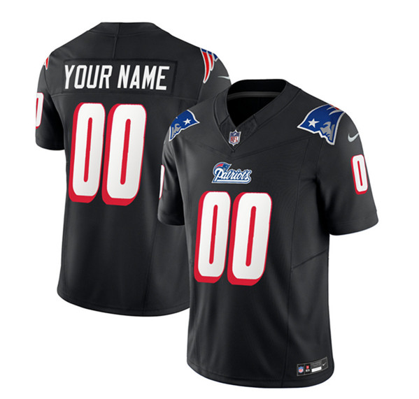 Men & Women & Youth New England Patriots Active Player Custom Black 2023 F.U.S.E. Throwback Limited Football Stitched Jersey